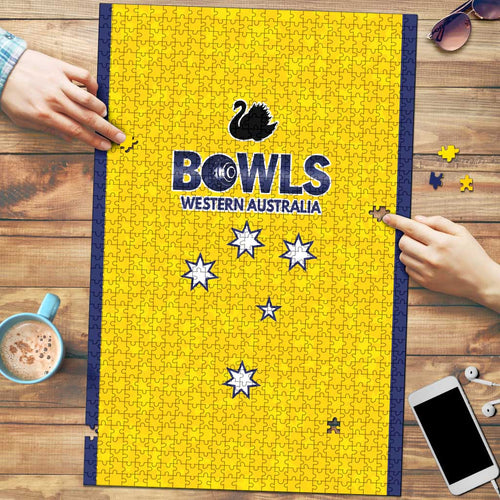 Western Australia Lawn Bowls Puzzle Aussie Minimalist Style - Aussie Hoodie