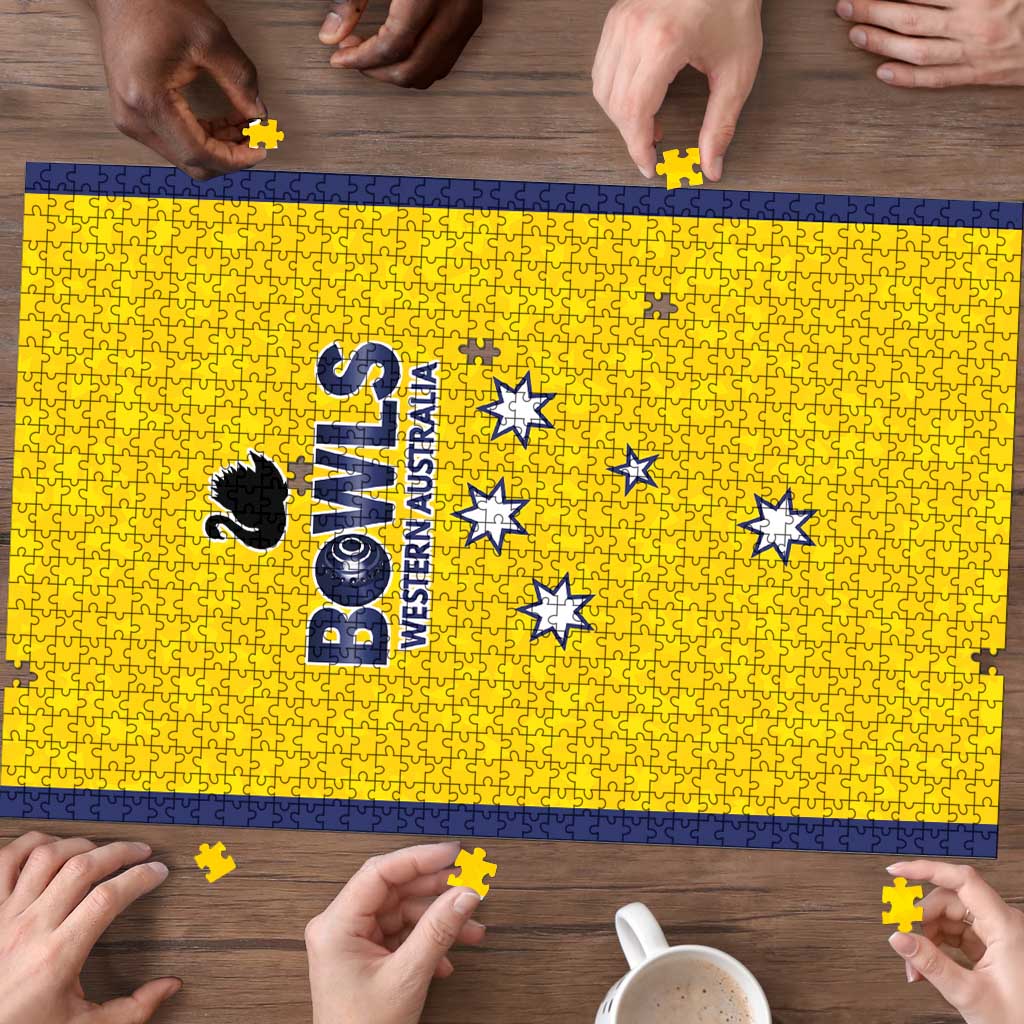 Western Australia Lawn Bowls Puzzle Aussie Minimalist Style - Aussie Hoodie