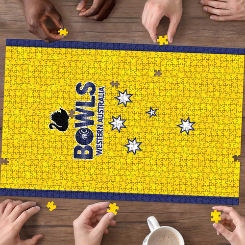 Western Australia Lawn Bowls Puzzle Aussie Minimalist Style - Aussie Hoodie