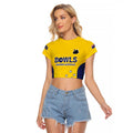 Western Australia Lawn Bowls Custom Raglan Cropped T Shirt Aussie Minimalist Style - Aussie Hoodie