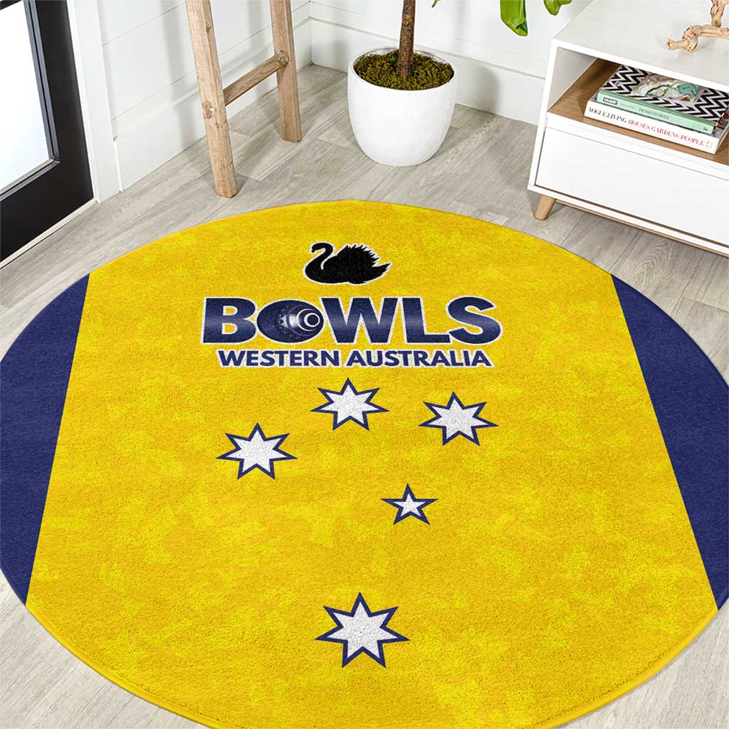 Western Australia Lawn Bowls Round Carpet Aussie Minimalist Style - Aussie Hoodie