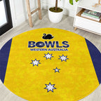 Western Australia Lawn Bowls Round Carpet Aussie Minimalist Style - Aussie Hoodie