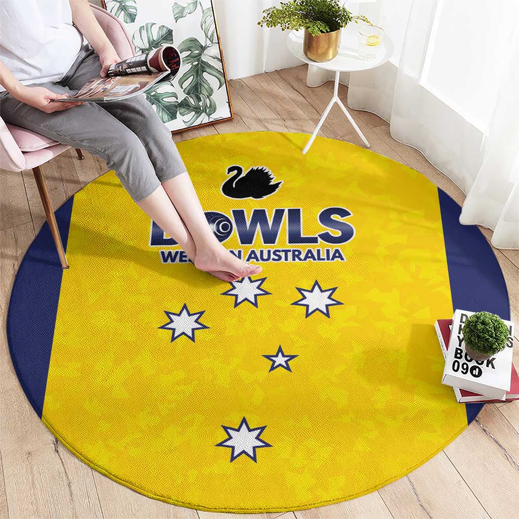 Western Australia Lawn Bowls Round Carpet Aussie Minimalist Style - Aussie Hoodie