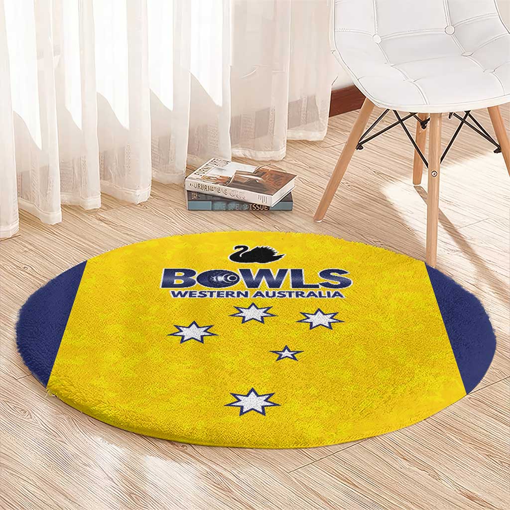 Western Australia Lawn Bowls Round Carpet Aussie Minimalist Style - Aussie Hoodie