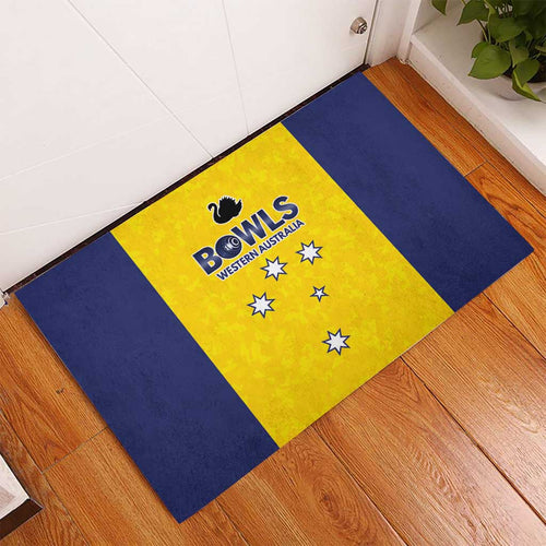 Western Australia Lawn Bowls Rubber Doormat Aussie Minimalist Style - Aussie Hoodie
