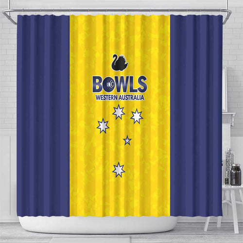Western Australia Lawn Bowls Shower Curtain Aussie Minimalist Style - Aussie Hoodie