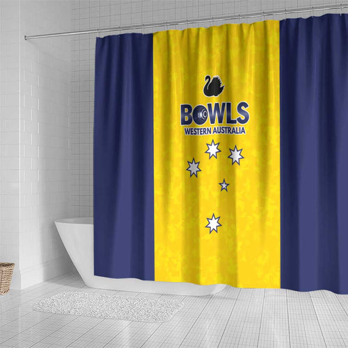 Western Australia Lawn Bowls Shower Curtain Aussie Minimalist Style - Aussie Hoodie
