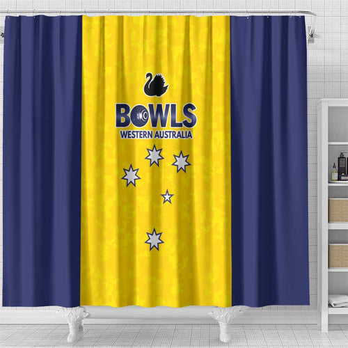 Western Australia Lawn Bowls Shower Curtain Aussie Minimalist Style - Aussie Hoodie