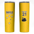 Western Australia Lawn Bowls Custom Skinny Tumbler Aussie Minimalist Style - Aussie Hoodie