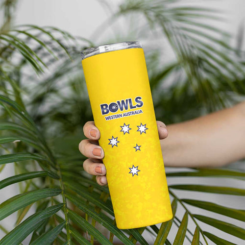 Western Australia Lawn Bowls Custom Skinny Tumbler Aussie Minimalist Style - Aussie Hoodie
