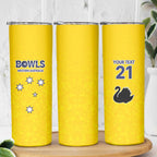 Western Australia Lawn Bowls Custom Skinny Tumbler Aussie Minimalist Style - Aussie Hoodie