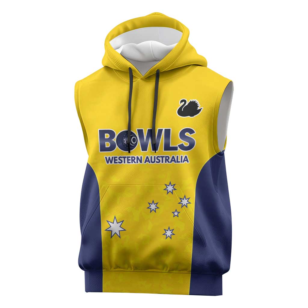 Western Australia Lawn Bowls Custom Sleeveless Hoodie Aussie Minimalist Style - Aussie Hoodie