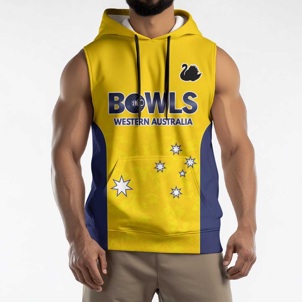 Western Australia Lawn Bowls Custom Sleeveless Hoodie Aussie Minimalist Style - Aussie Hoodie