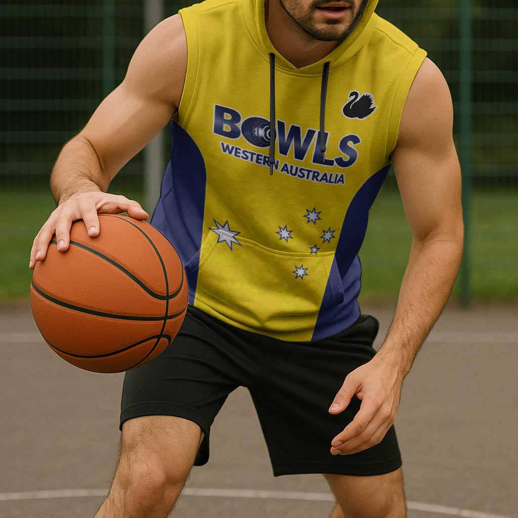 Western Australia Lawn Bowls Custom Sleeveless Hoodie Aussie Minimalist Style - Aussie Hoodie
