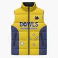 Western Australia Lawn Bowls Custom Sleeveless Puffer Jacket Aussie Minimalist Style - Aussie Hoodie