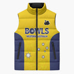 Western Australia Lawn Bowls Custom Sleeveless Puffer Jacket Aussie Minimalist Style - Aussie Hoodie