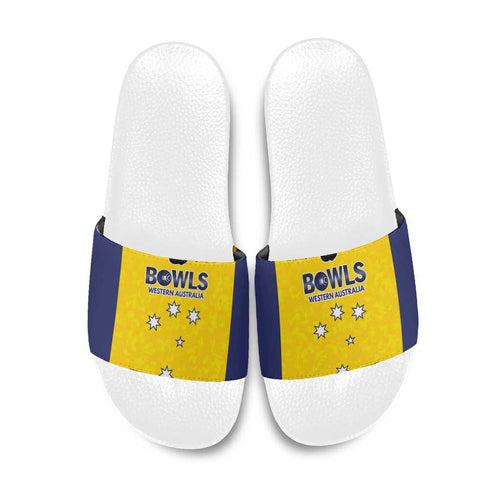 Western Australia Lawn Bowls Slide Sandals Aussie Minimalist Style - Aussie Hoodie