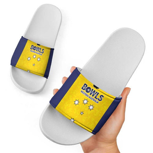 Western Australia Lawn Bowls Slide Sandals Aussie Minimalist Style - Aussie Hoodie