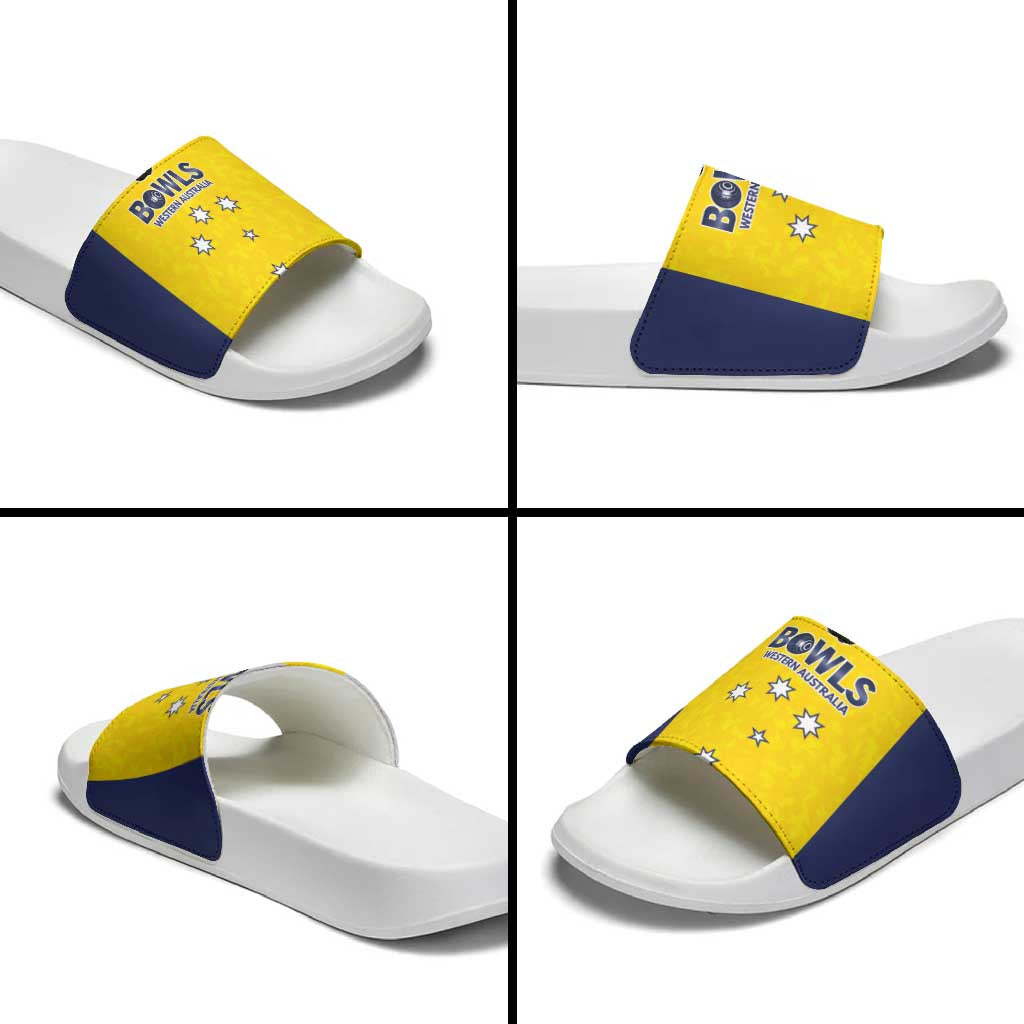 Western Australia Lawn Bowls Slide Sandals Aussie Minimalist Style - Aussie Hoodie