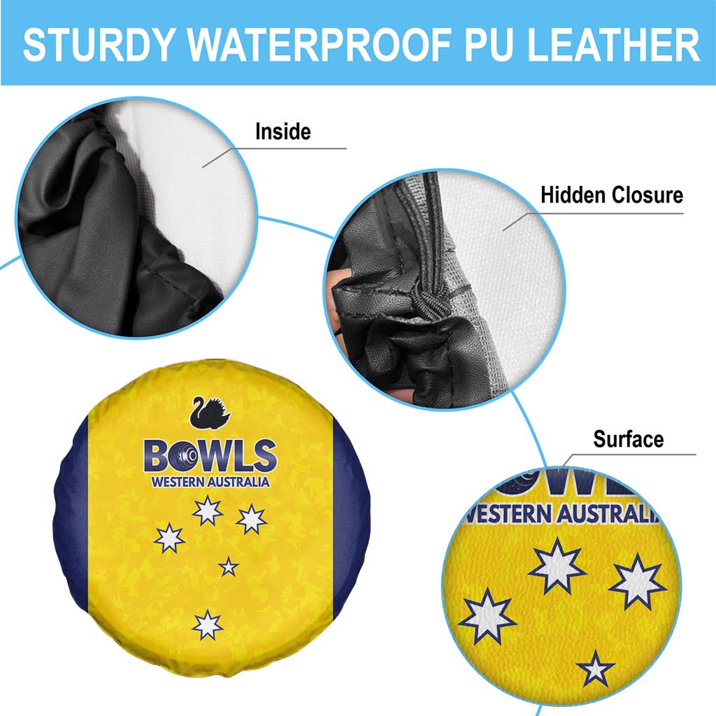 Western Australia Lawn Bowls Spare Tire Cover Aussie Minimalist Style - Aussie Hoodie