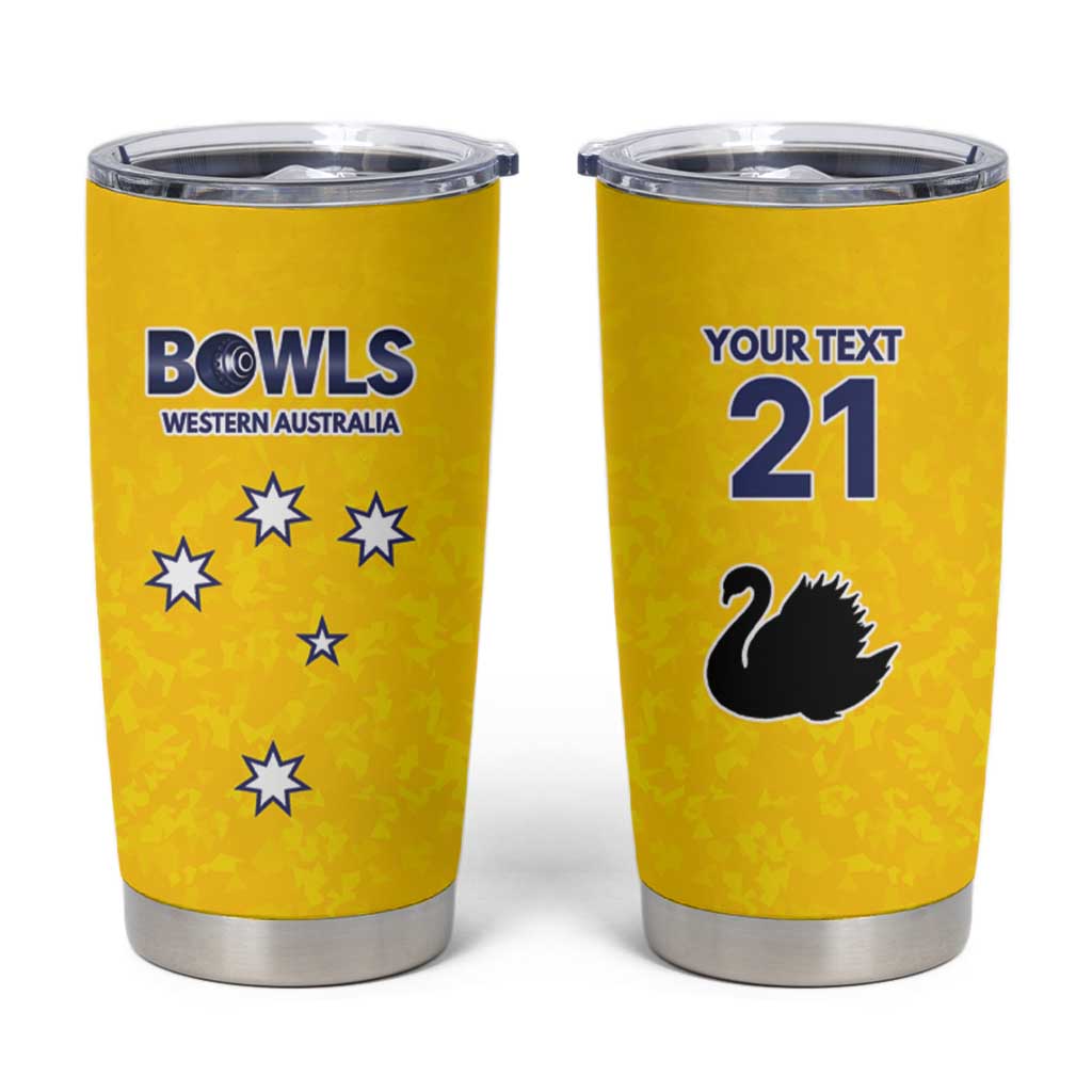 Western Australia Lawn Bowls Custom Tumbler Cup Aussie Minimalist Style - Aussie Hoodie