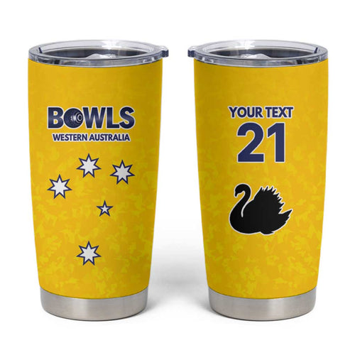 Western Australia Lawn Bowls Custom Tumbler Cup Aussie Minimalist Style - Aussie Hoodie