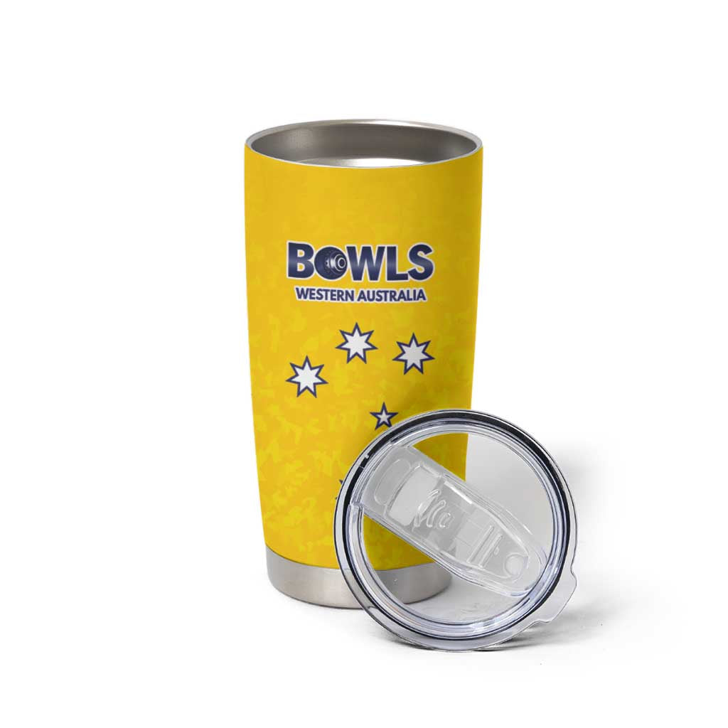 Western Australia Lawn Bowls Custom Tumbler Cup Aussie Minimalist Style - Aussie Hoodie