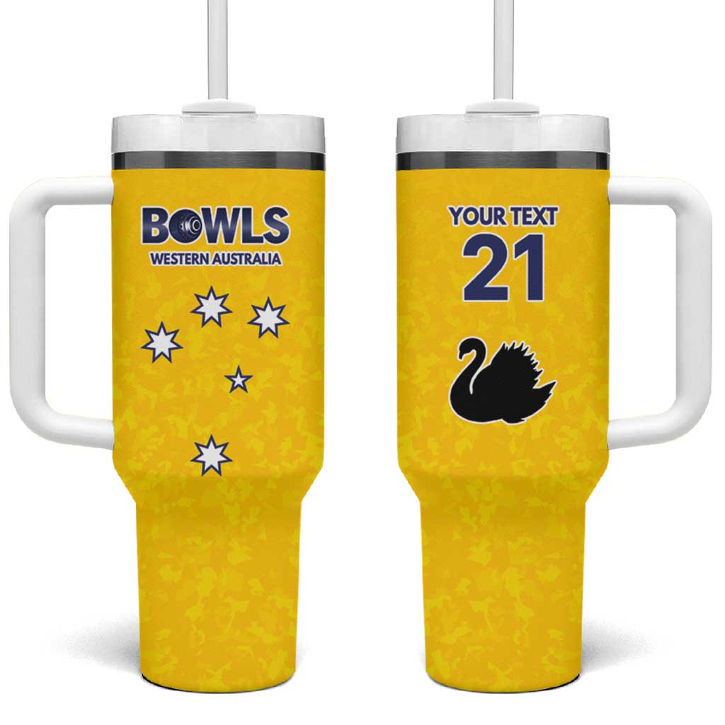 Western Australia Lawn Bowls Custom Tumbler With Handle Aussie Minimalist Style - Aussie Hoodie