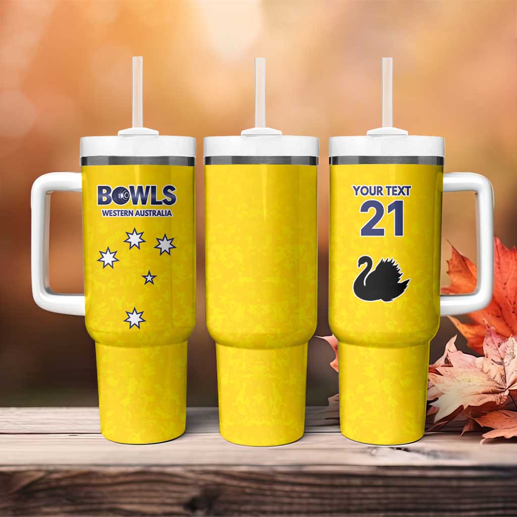 Western Australia Lawn Bowls Custom Tumbler With Handle Aussie Minimalist Style - Aussie Hoodie