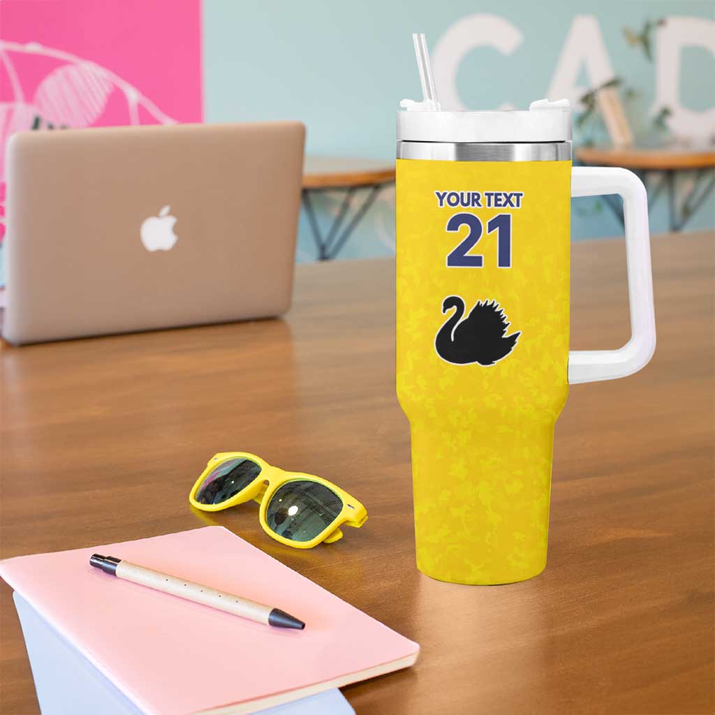 Western Australia Lawn Bowls Custom Tumbler With Handle Aussie Minimalist Style - Aussie Hoodie