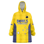 Western Australia Lawn Bowls Custom Wearable Blanket Hoodie Aussie Minimalist Style - Aussie Hoodie