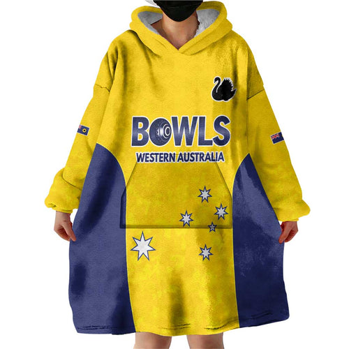 Western Australia Lawn Bowls Custom Wearable Blanket Hoodie Aussie Minimalist Style - Aussie Hoodie