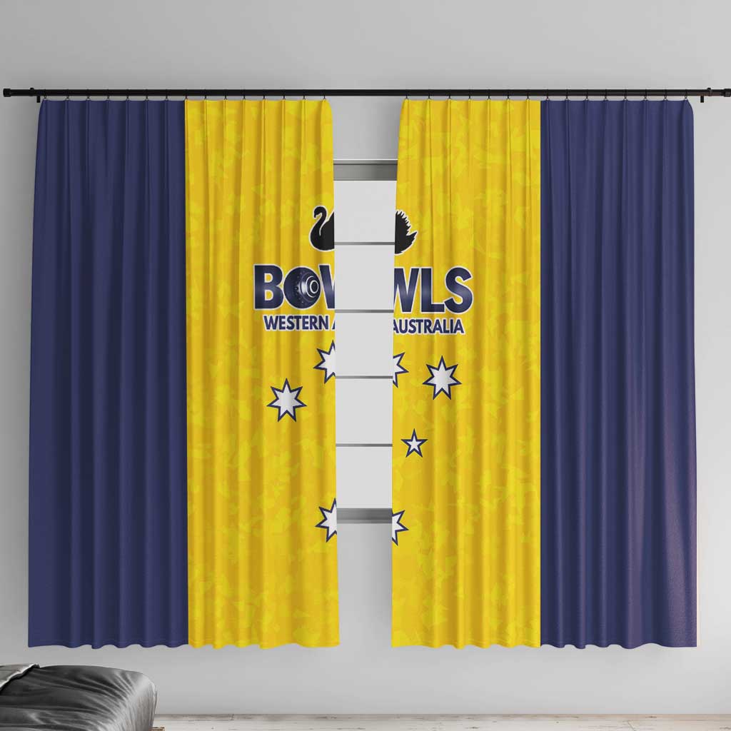Western Australia Lawn Bowls Window Curtain Aussie Minimalist Style - Aussie Hoodie