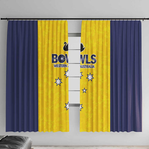 Western Australia Lawn Bowls Window Curtain Aussie Minimalist Style - Aussie Hoodie