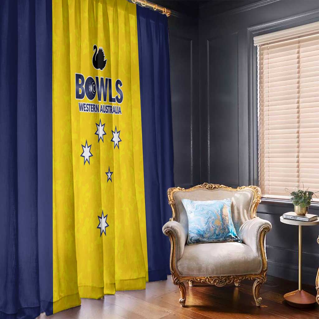 Western Australia Lawn Bowls Window Curtain Aussie Minimalist Style - Aussie Hoodie