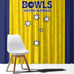 Western Australia Lawn Bowls Window Curtain Aussie Minimalist Style - Aussie Hoodie