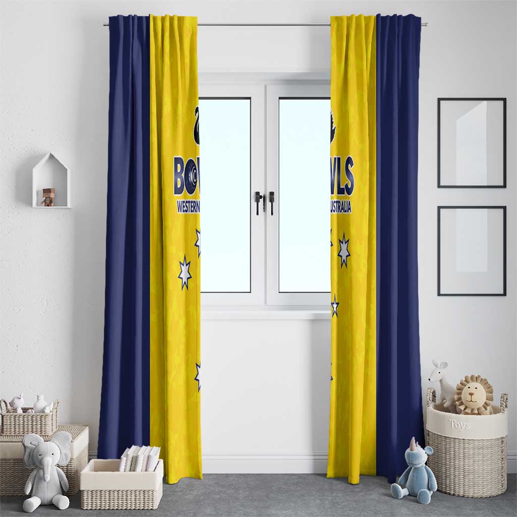 Western Australia Lawn Bowls Window Curtain Aussie Minimalist Style - Aussie Hoodie