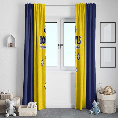 Western Australia Lawn Bowls Window Curtain Aussie Minimalist Style - Aussie Hoodie