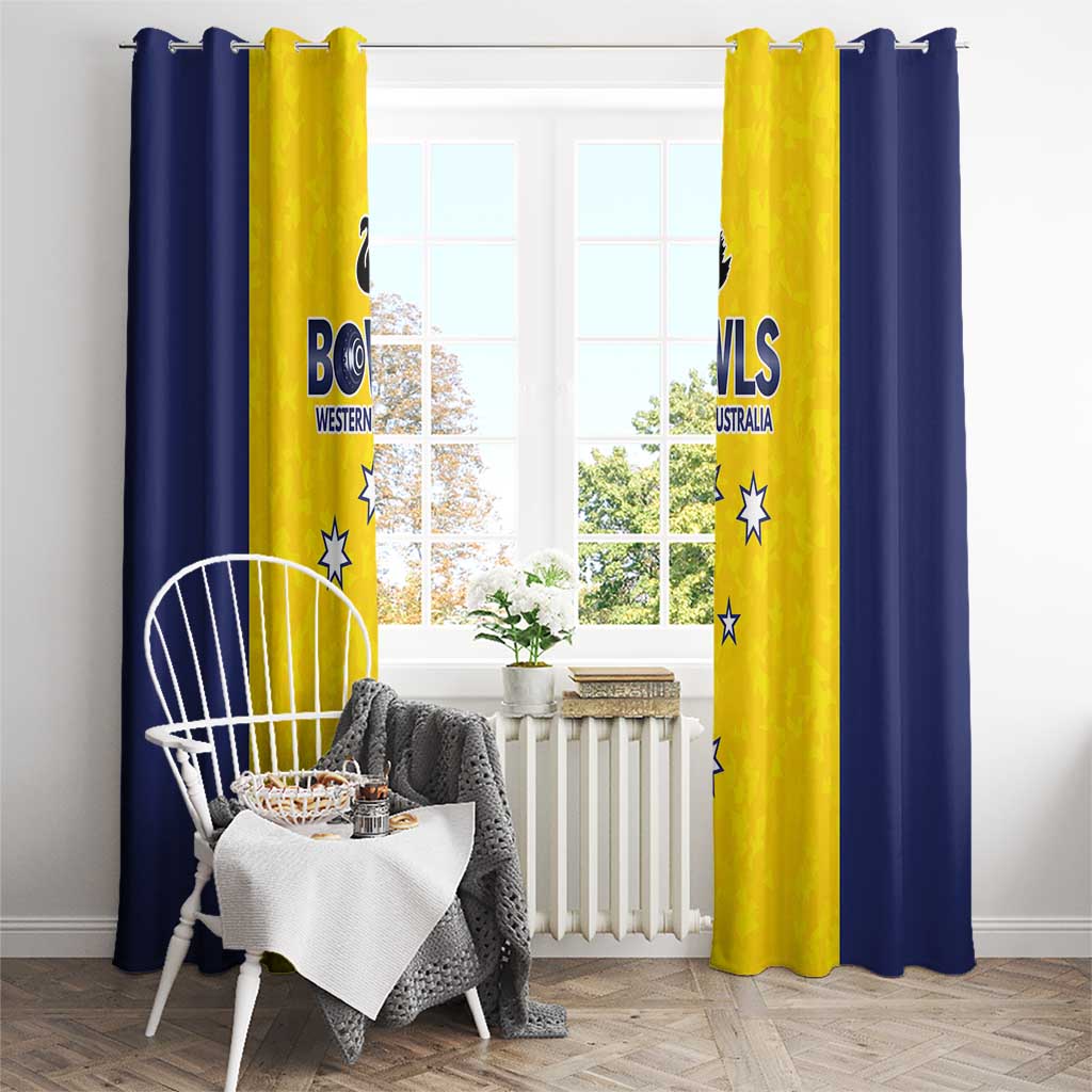 Western Australia Lawn Bowls Window Curtain Aussie Minimalist Style - Aussie Hoodie