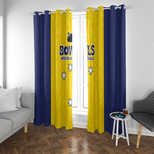 Western Australia Lawn Bowls Window Curtain Aussie Minimalist Style - Aussie Hoodie