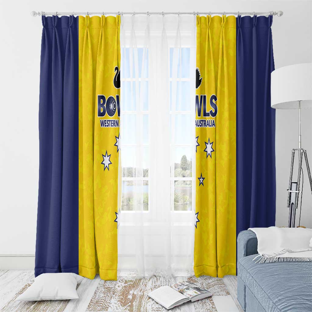 Western Australia Lawn Bowls Window Curtain Aussie Minimalist Style - Aussie Hoodie