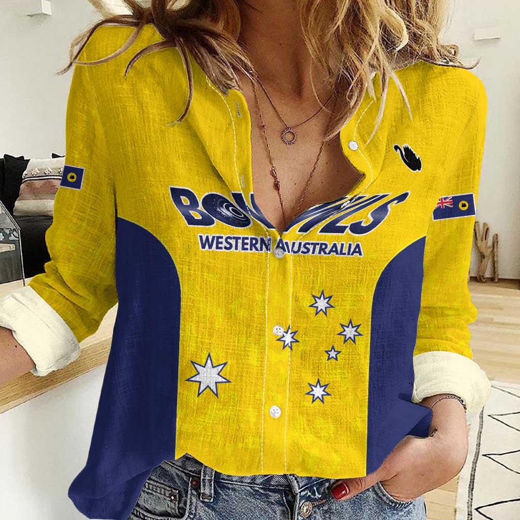 Western Australia Lawn Bowls Custom Women Casual Shirt Aussie Minimalist Style - Aussie Hoodie