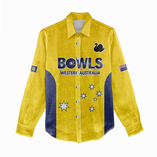 Western Australia Lawn Bowls Custom Women Casual Shirt Aussie Minimalist Style - Aussie Hoodie