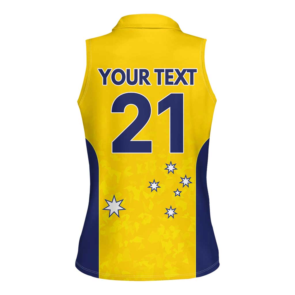 Western Australia Lawn Bowls Custom Women Sleeveless Polo Shirt Aussie Minimalist Style - Aussie Hoodie