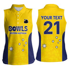 Western Australia Lawn Bowls Custom Women Sleeveless Polo Shirt Aussie Minimalist Style - Aussie Hoodie