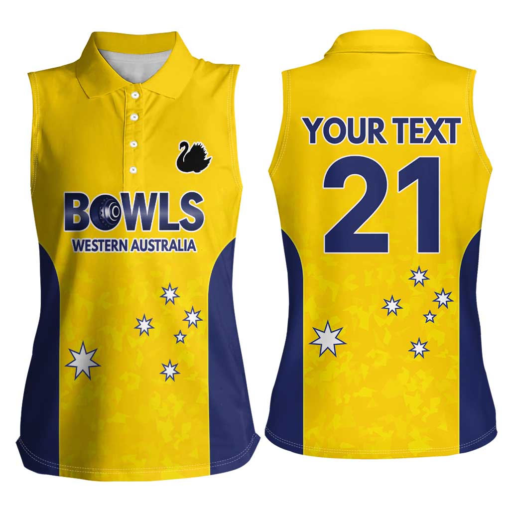 Western Australia Lawn Bowls Custom Women Sleeveless Polo Shirt Aussie Minimalist Style - Aussie Hoodie