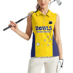 Western Australia Lawn Bowls Custom Women Sleeveless Polo Shirt Aussie Minimalist Style - Aussie Hoodie