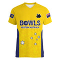 Western Australia Lawn Bowls Custom Women V-Neck T-Shirt Aussie Minimalist Style - Aussie Hoodie