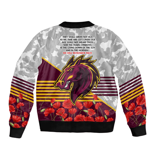 Broncos Rugby ANZAC Day 2024 Bomber Jacket Camouflage Style