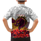 Broncos Rugby ANZAC Day 2024 Family Matching Mermaid Dress and Hawaiian Shirt Camouflage Style